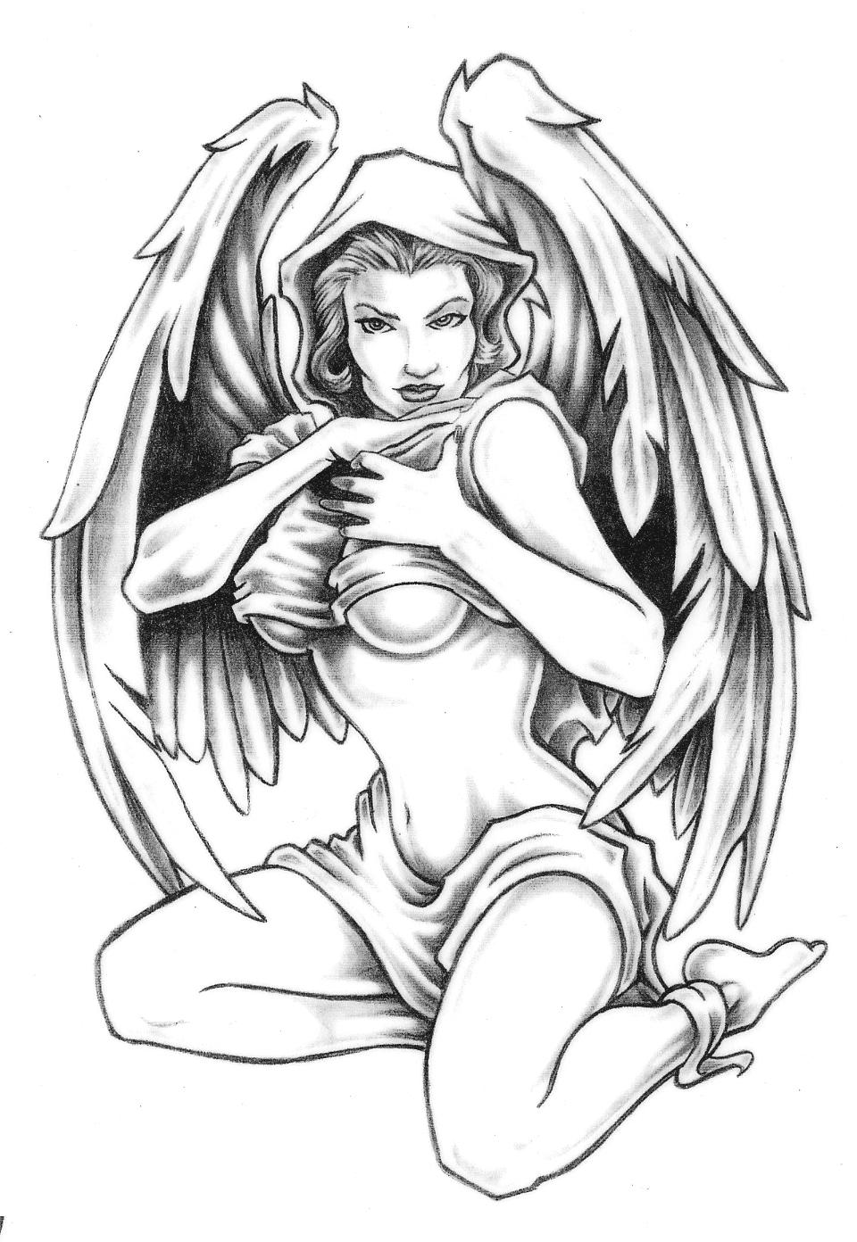 ангел голая рисунок фото 93