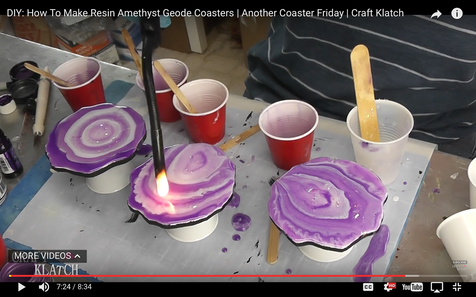 Craft Klatch ® DIY How To Make Resin Geode Coasters Another Coaster