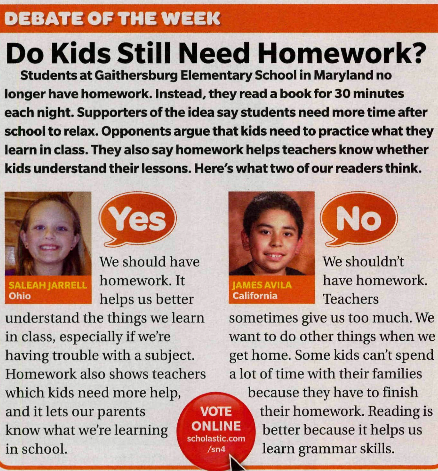 homework should not be banned debate