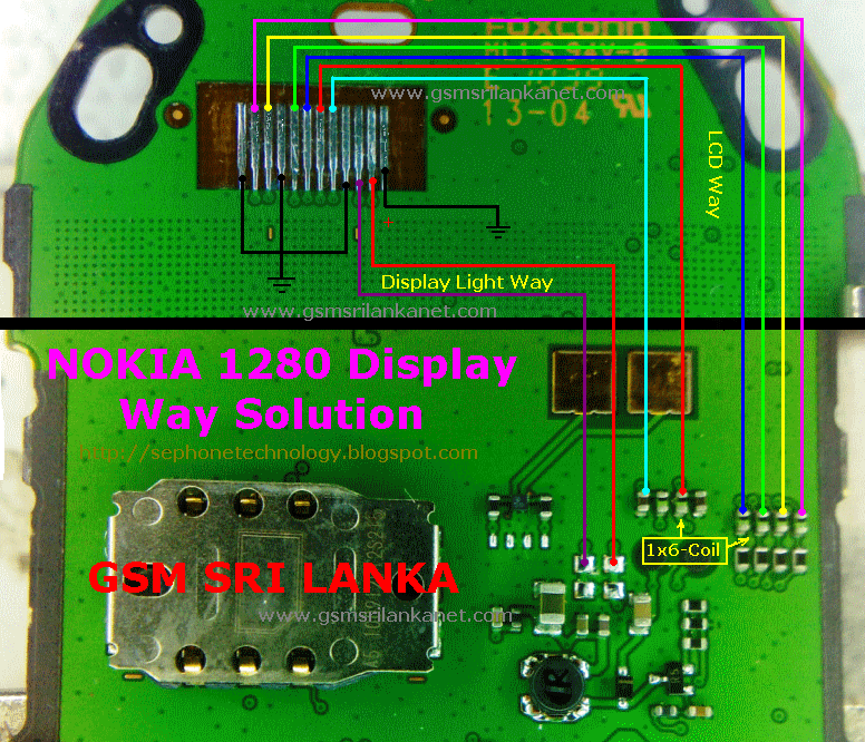 NOkia 1280 LCD way and Display Backlight LED ways Mobile Repearing World