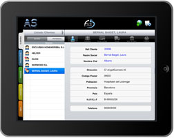 Software de gestión de almacén en iPad
