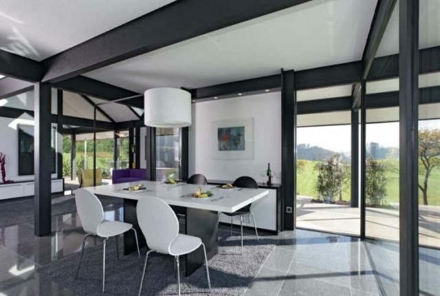 Comedores de color blanco y negro - Colores en Casa