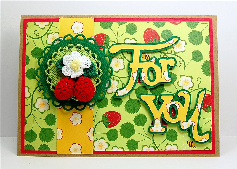 Capadia Designs Cheery Strawberry Card