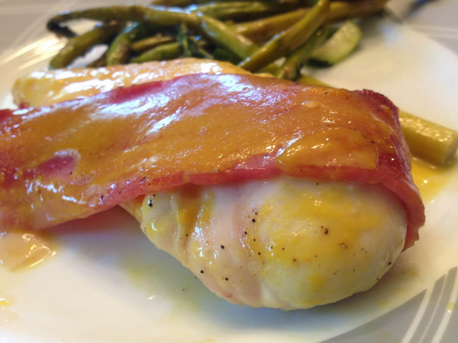 Baking con Brio Honey Mustard, Brown Sugar, and {Turkey} BaconWrapped