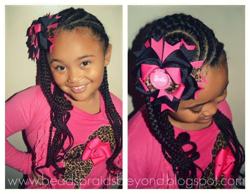 How to Braid Cornrows With Beads on Little Girls With African