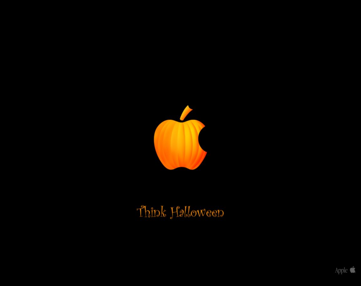 Apple Think Halloween HD Wallpaper for iPad and Desktop Apple Think Halloween HD Wallpaper for iPad and Desktop