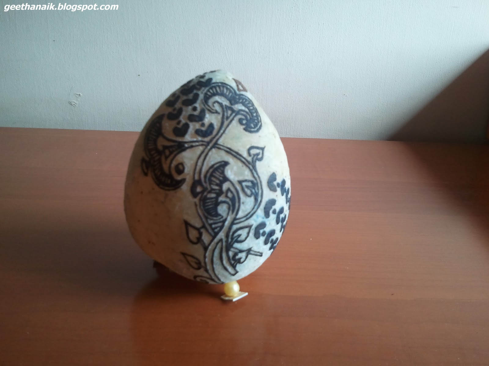 Crafty Me Carving on Dry Coconut Traditional craft