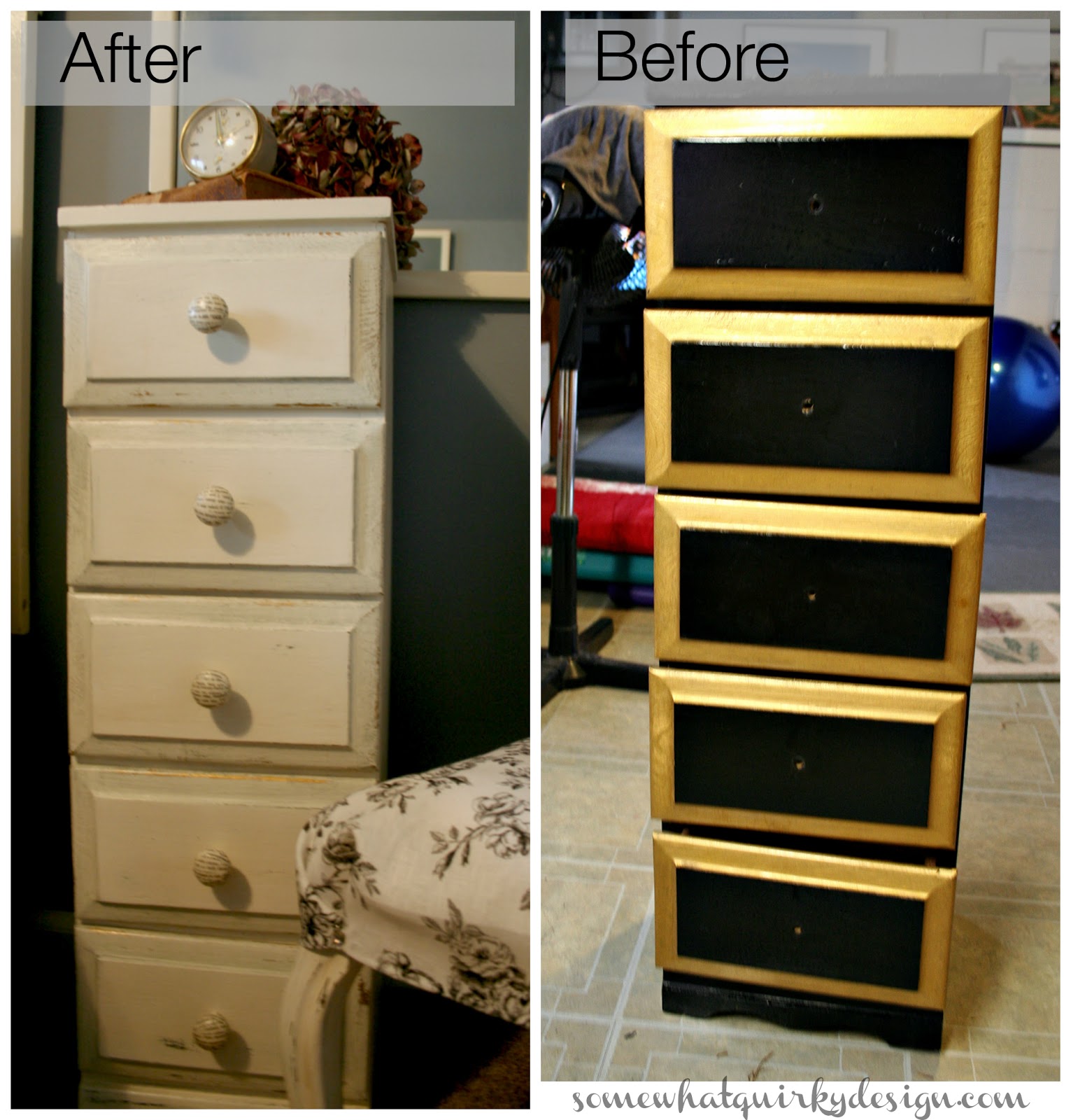 Somewhat Quirky A Tiny 5 Drawer Chest Makeover