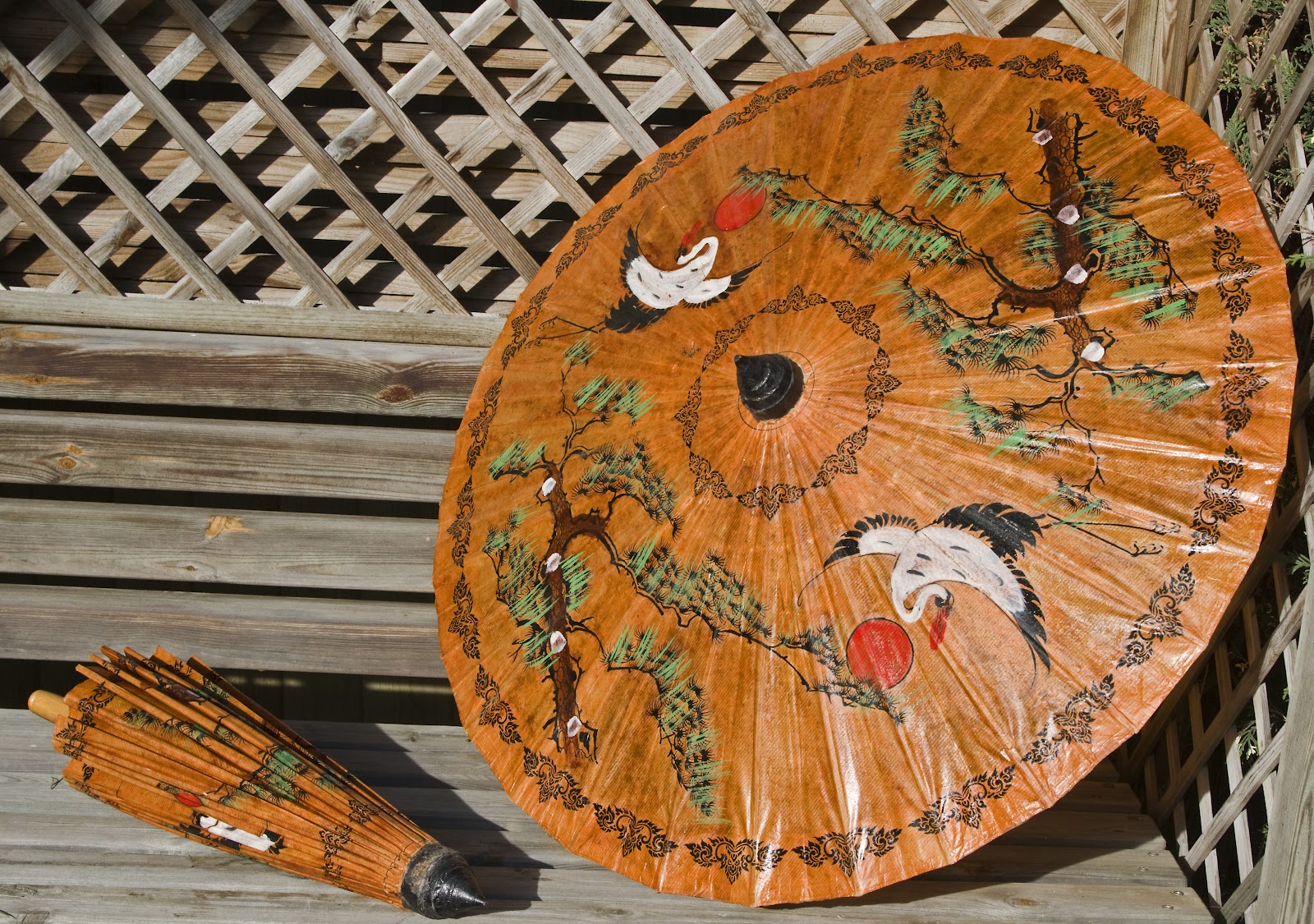 Our Japanese Garden Parasols at the Waiting Arbour