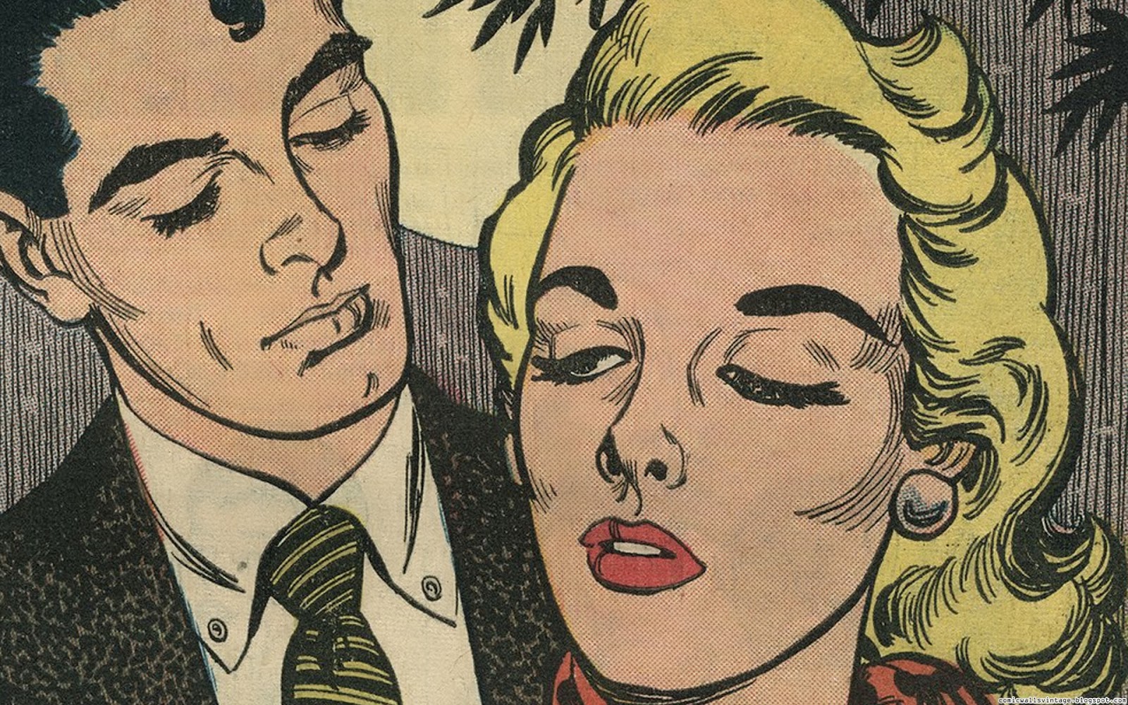 Love is in the air (Vintage Comic Wallpaper)