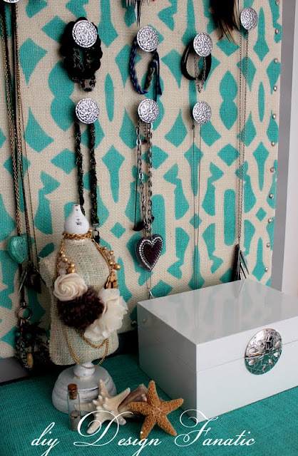 jewelry organizer, diy jewelry organizer, diy design fanatic, diy, stencil