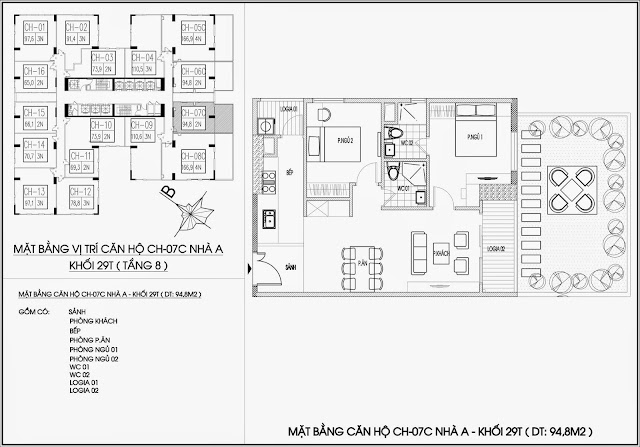 Mặt bằng căn hộ tòa A - 29 tầng, chung cư Imperia Garden Mặt bằng căn hộ tòa A - 29 tầng, chung cư Imperia Garden