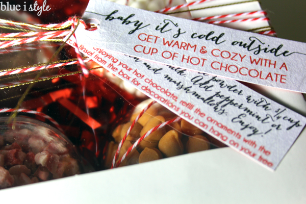 gifts with style Hot Chocolate Ornaments, Free Printable Gift Tags + a BIG Giveaway! | Blue i