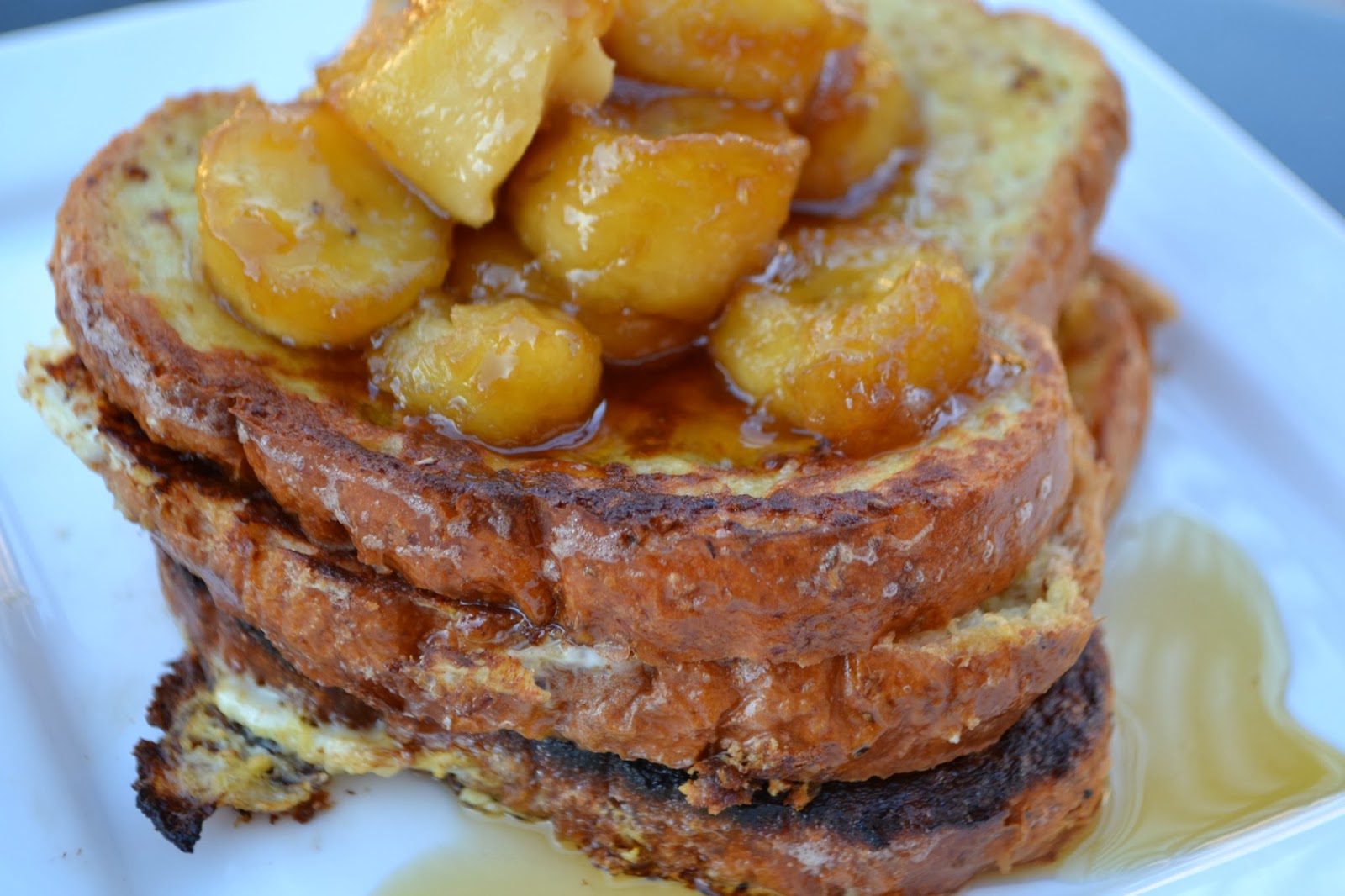sweet and savory seven Bananas Foster French Toast