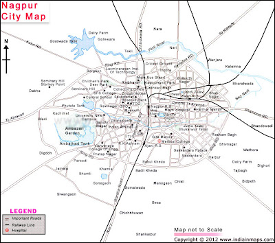 Nagpur city map in detail