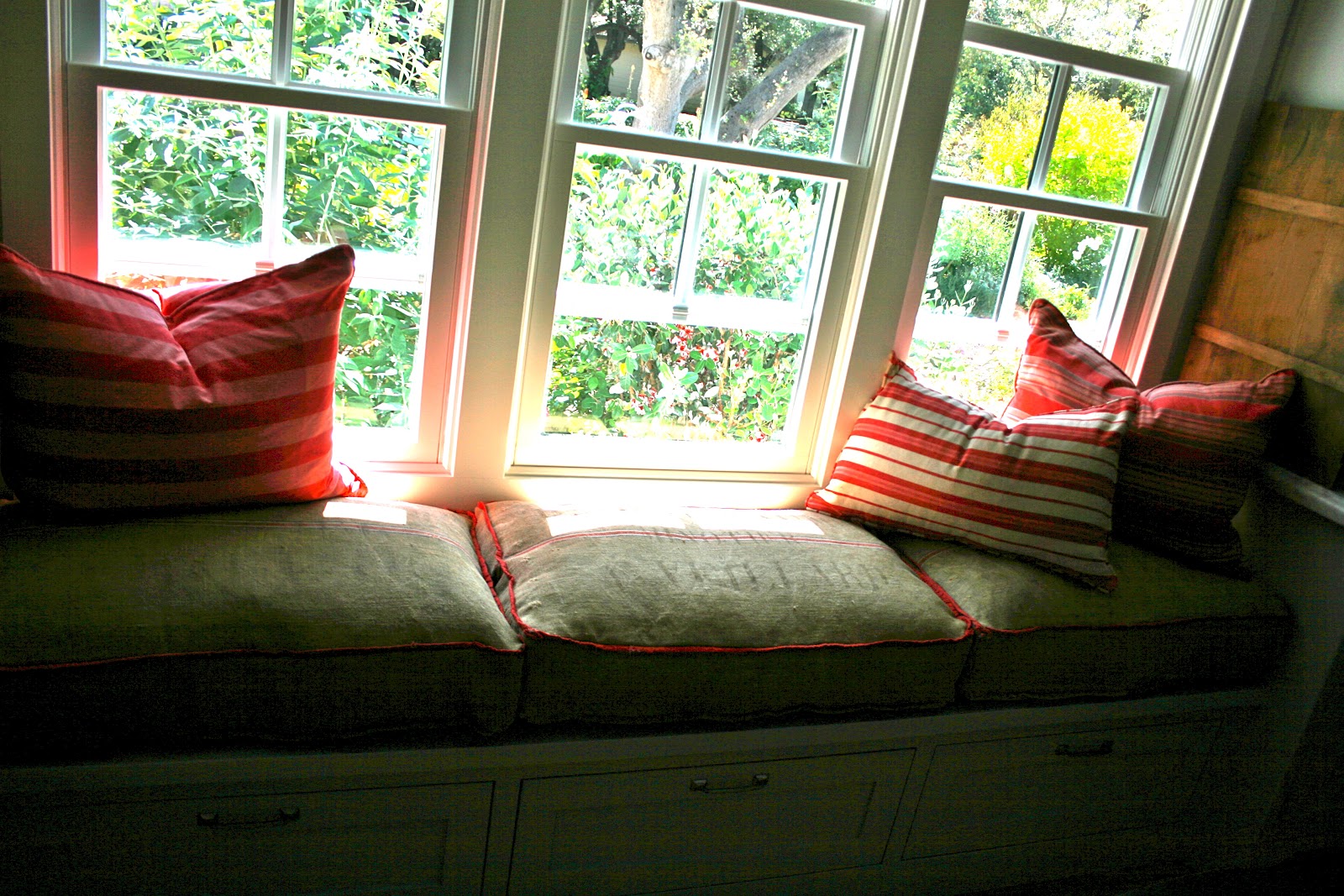 The Polished Pebble Window Seat Love & Pillows in the Kitchen