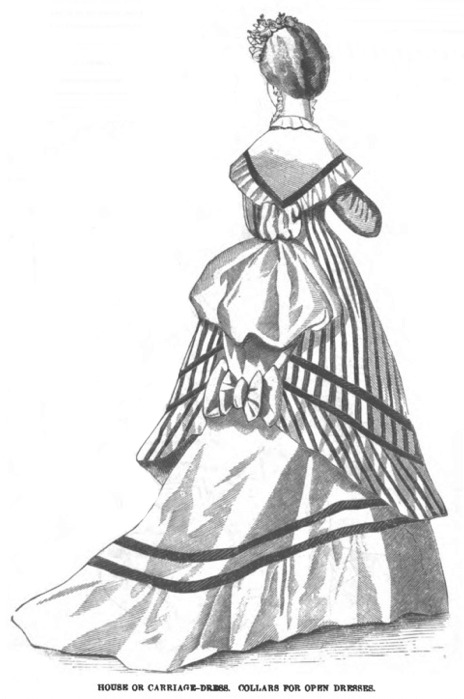 Late Victorian Era Clothing: Late Victorian Era Ladies' Dresses - February  1870 Peterson's Magazine