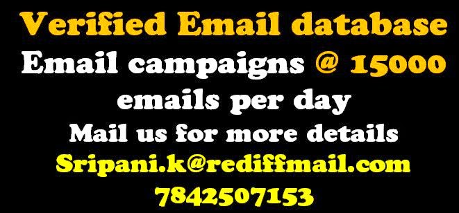 Verified Email database | Low cost Email campaigns 