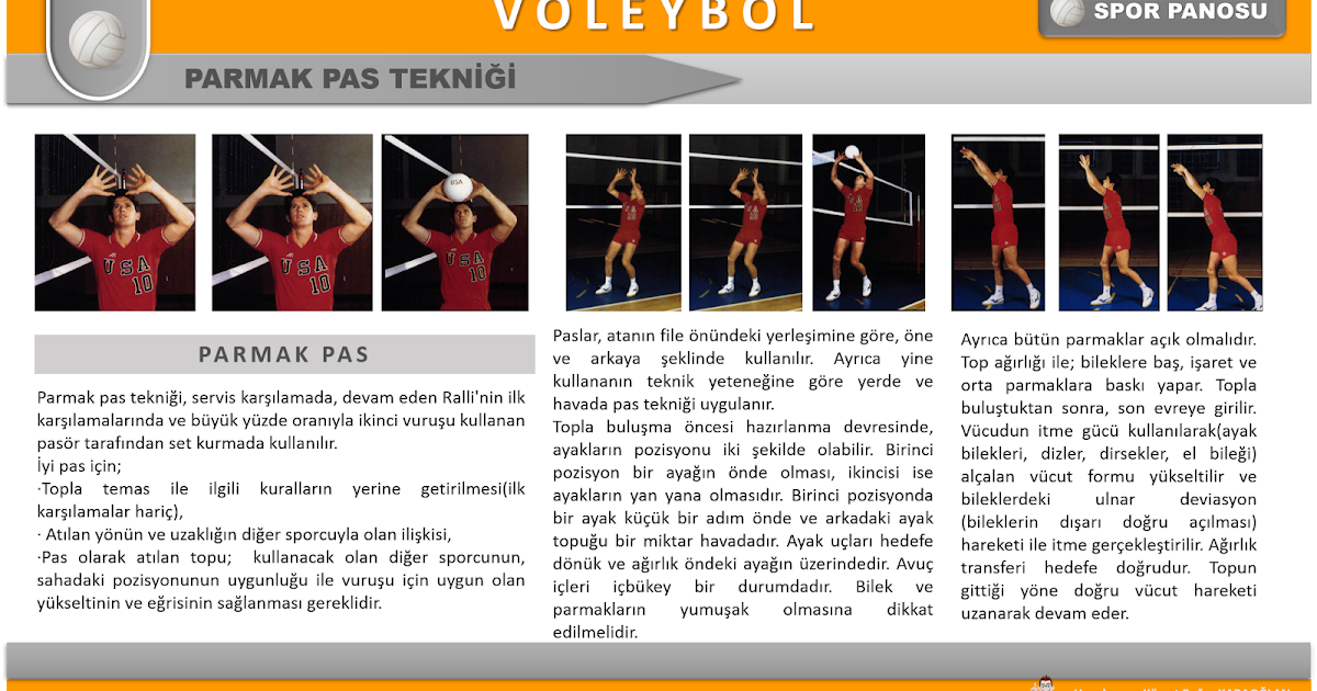 Voleybol Parmak Pas Tekniği