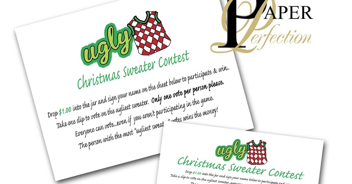 Paper Perfection: Ugly Sweater Christmas Party Game