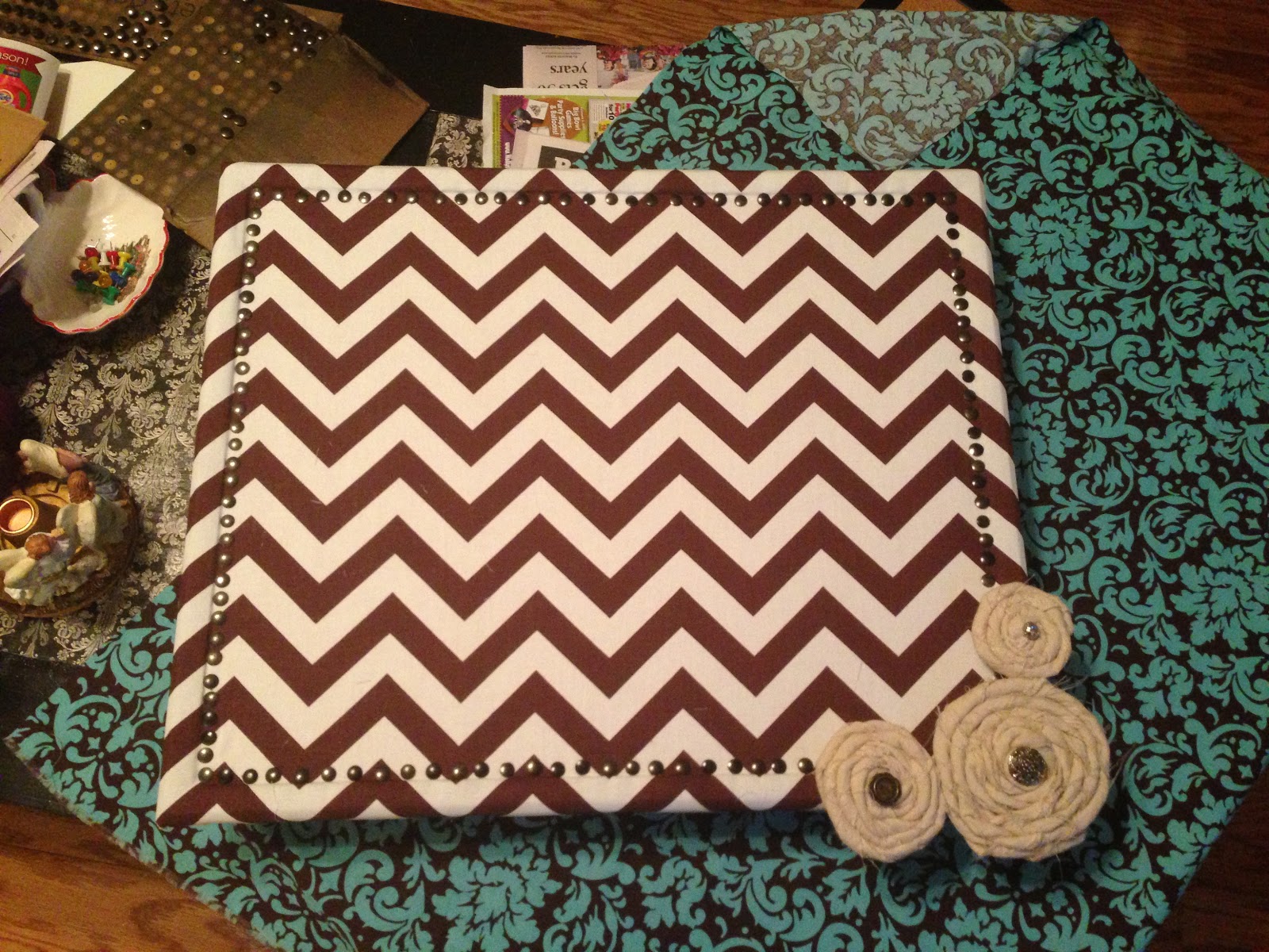 Everyday is a Blessing Maroon Chevron Bulletin Board