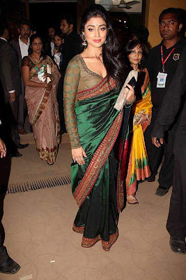 South Actress Shriya Satan in Hot Saree Blouse Photos