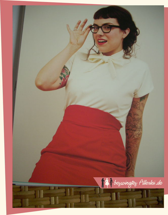 Schluppenbluse Nähen, Kollektion, 1952, Vogue, Rockabella