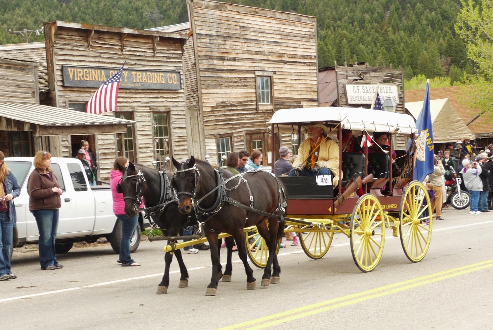 Ennis Montana Lodging Virginia City Montana 150th Year Parade