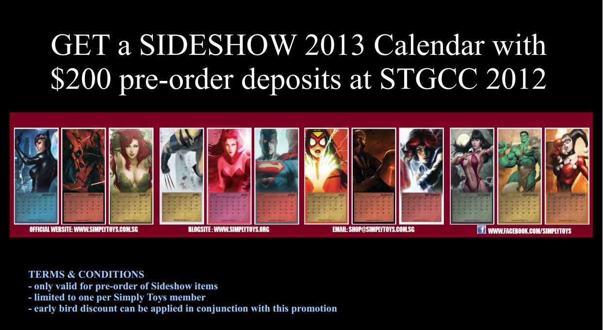 [Sideshow] 2013 Calendar pics! Stgcc+calendar