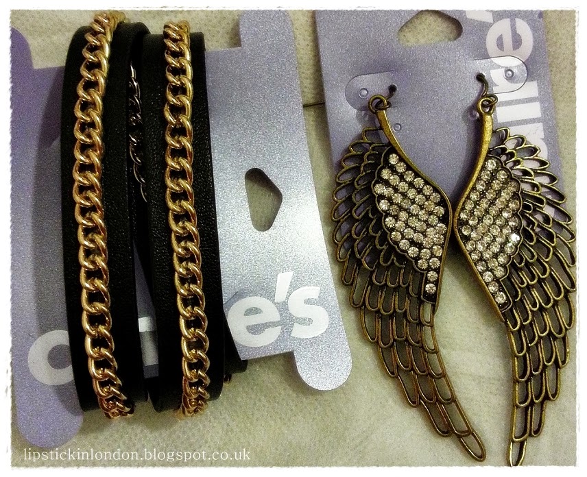 Lipstick in London Claire's Bracelet and Earrings