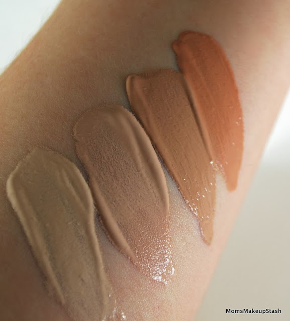 GOSH CC Cream, Gosh CC Cream Swatches, Gosh Illuminating Foundation Swatches, Gosh 01 Porcelain, 02 Ivory, 03 Sand, 05 Honey