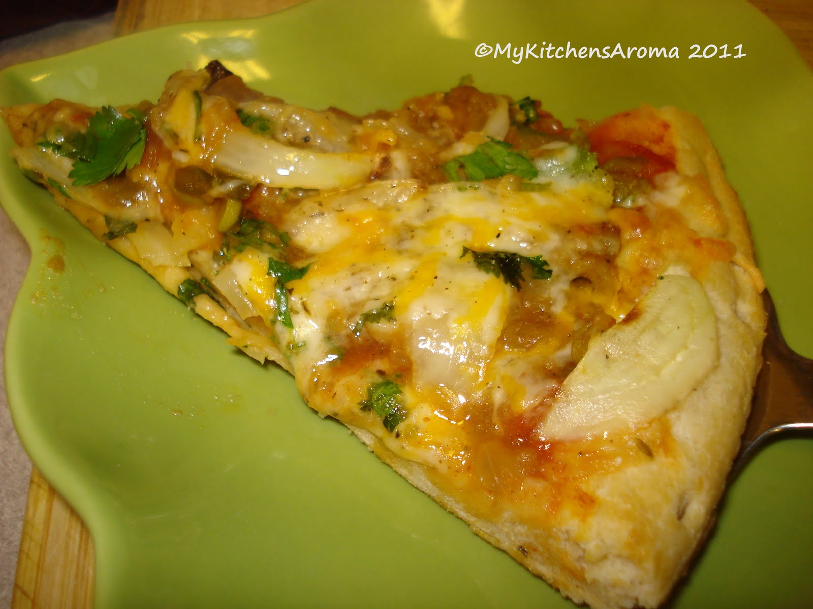 The Sizzling Pan "Fusion Cuisine" Pav Bhaji Pizza