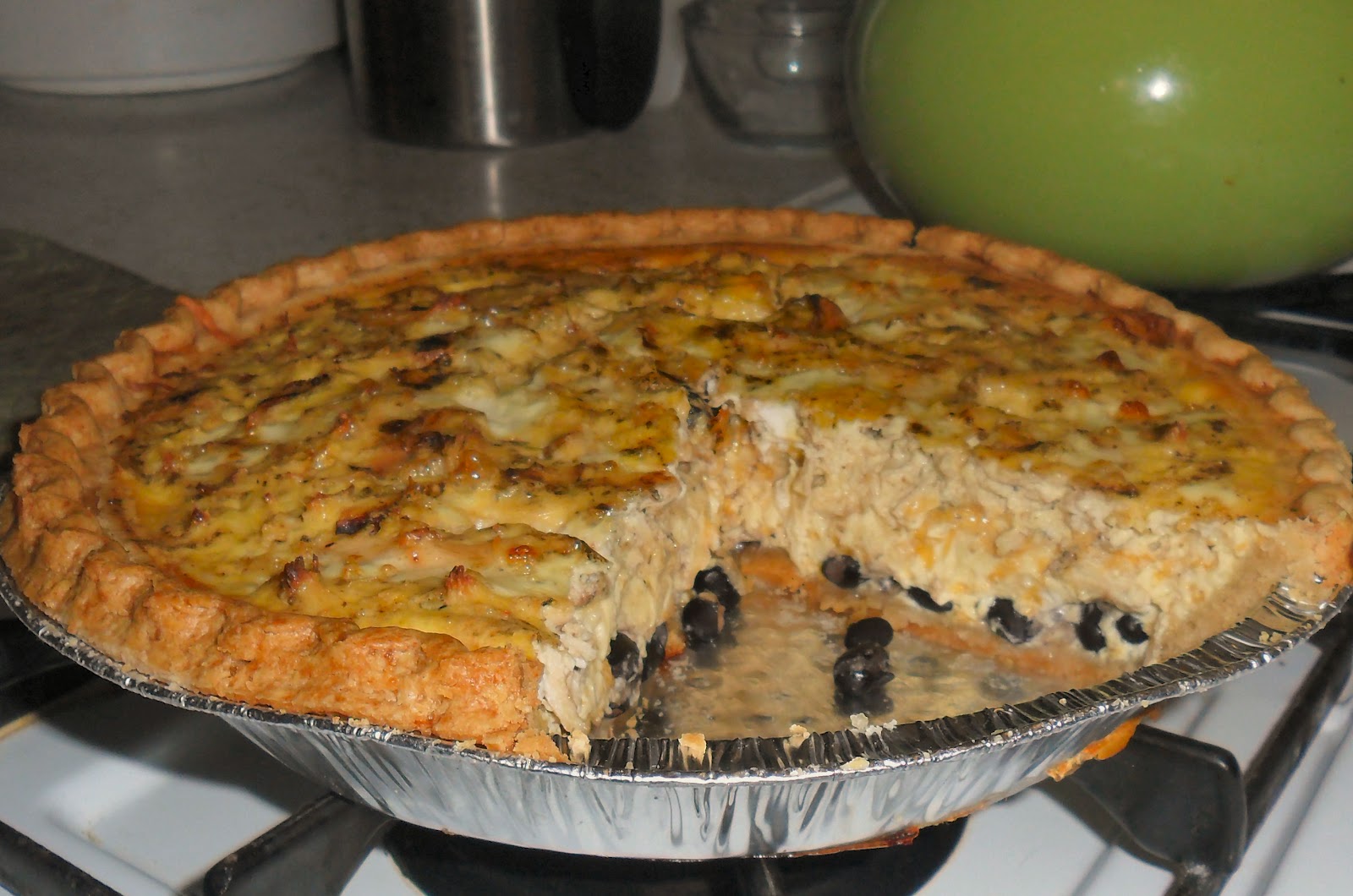 The Last Cordwainer Black Bean & Chicken Quiche