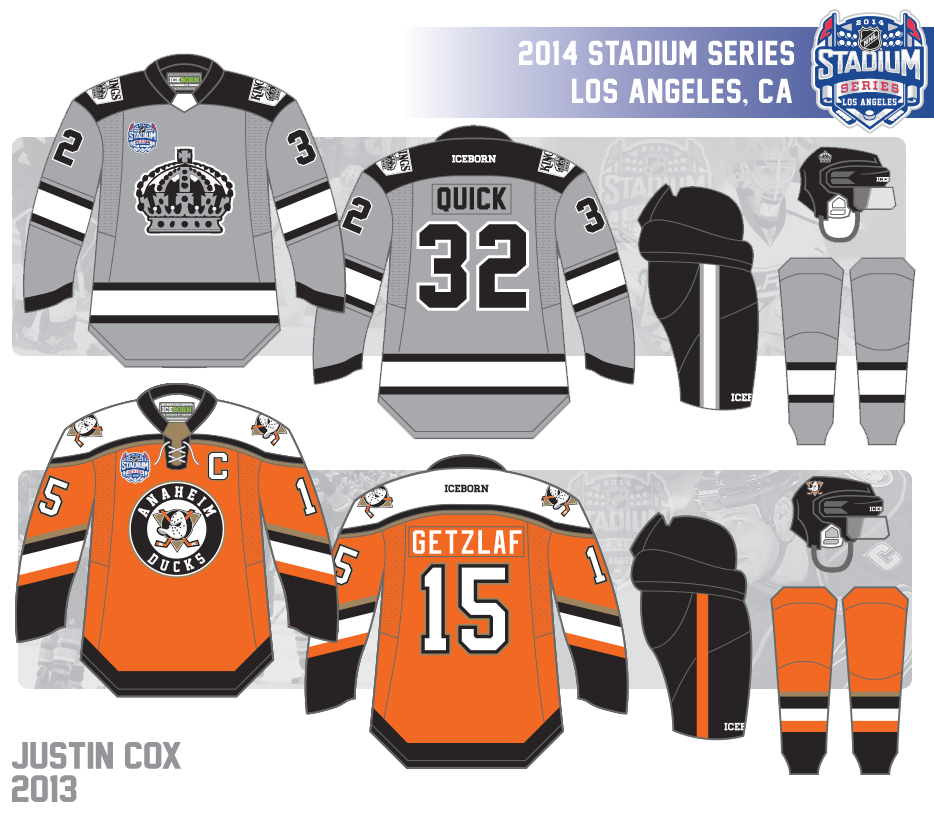 UPDATED PREVIEW: Kings and Ducks 2014 Stadium Series Jerseys