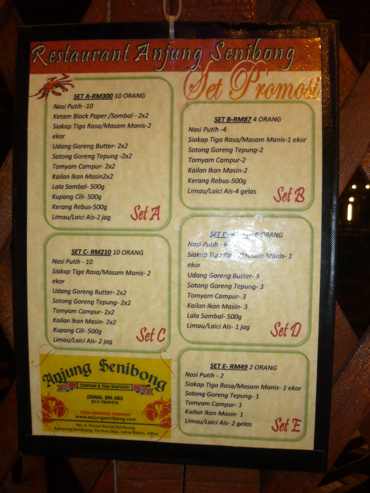 My Life & My Loves . Anjung Senibong Seafood JB