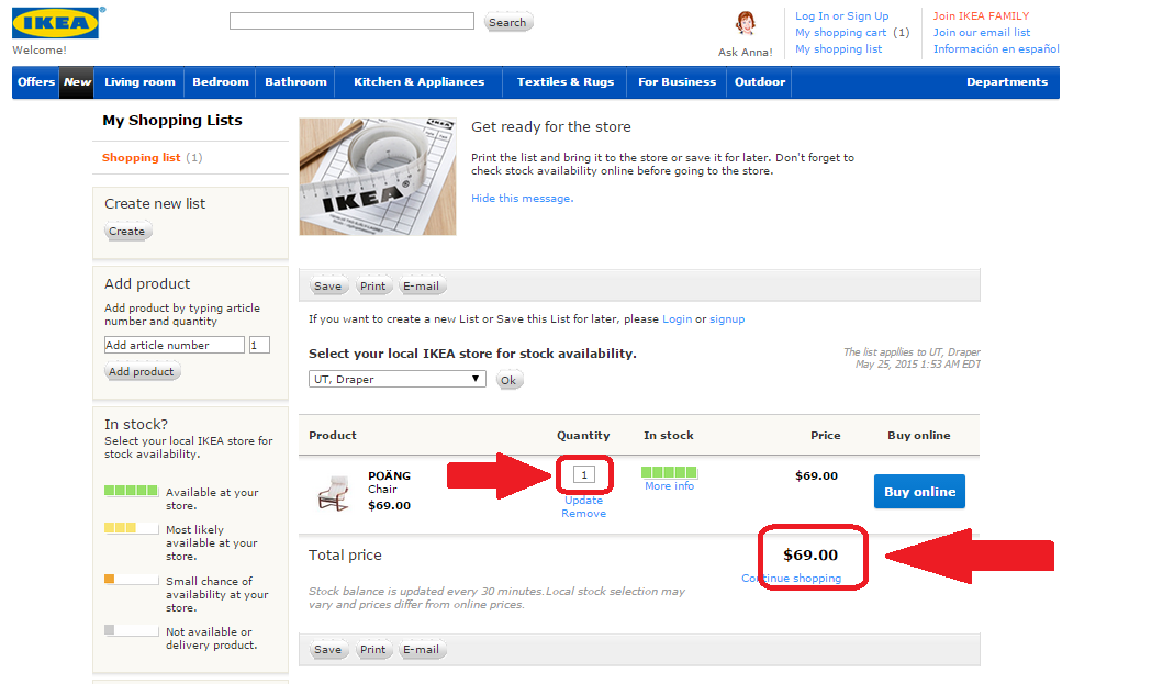 IKEA delivered to Boise Ordering Instructions