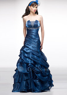 Beautiful Dark Blue Wedding Dress
