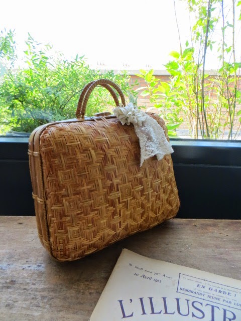 古道具 Lelietje Van Dalen フランスアンティーク かごバッグ