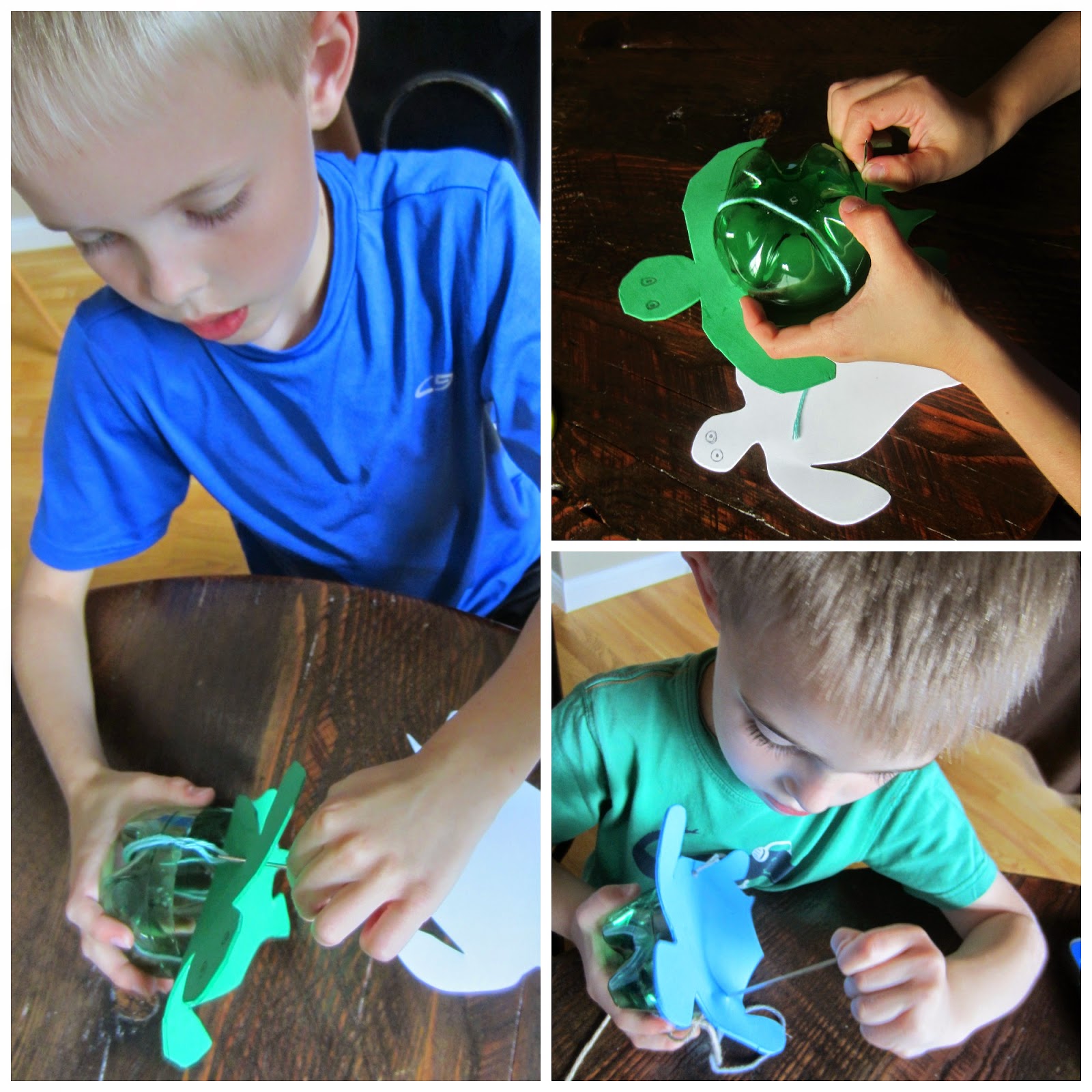 Relentlessly Fun, Deceptively Educational Recycled Soda Bottle Floating Turtle