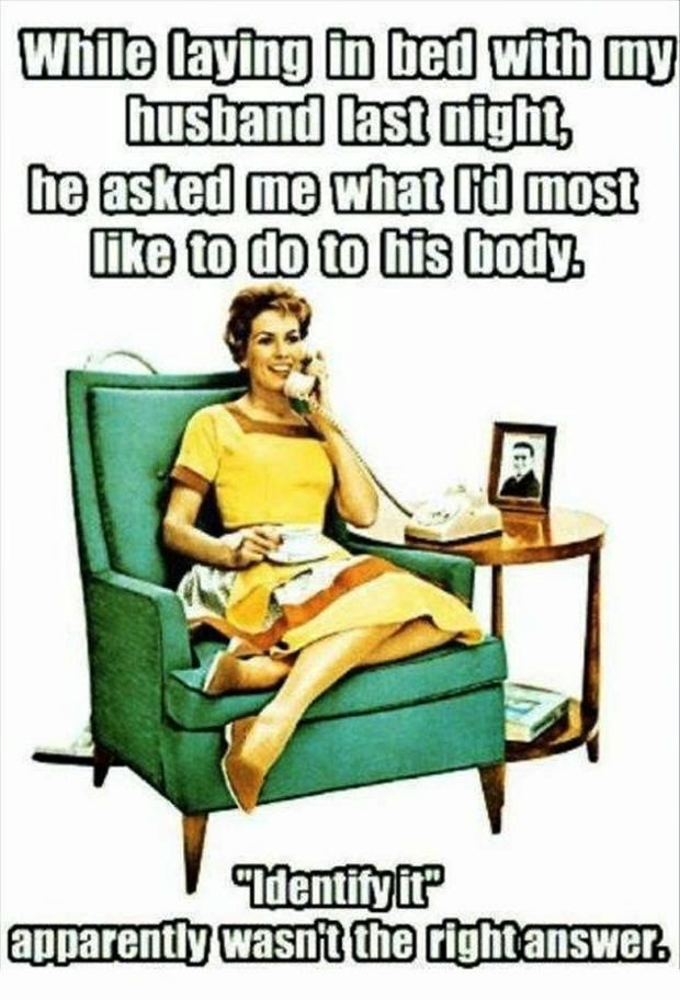 While laying in bed with my husband last night, he asked me what I'd most like to do to his body