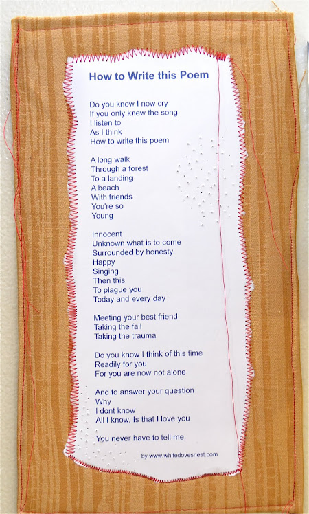 "How To Write This Poem" (Poem on Paper, Fabric Frame)