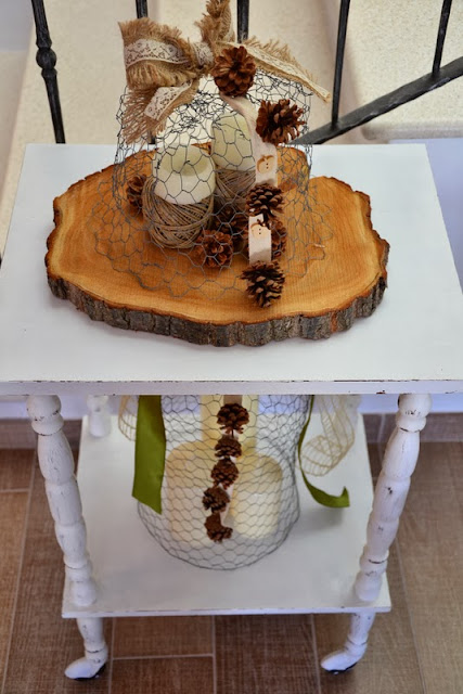 tavolino con ruote shabby chic