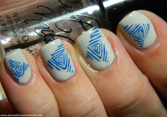 triangle nail art