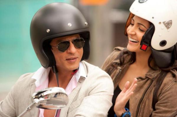 Shahrukh khan and Anushka Sharma riding a bike with helmets from their movie - London Ishq - Shah Rukh and Anushka - London Ishq Stills : Movies, Parties