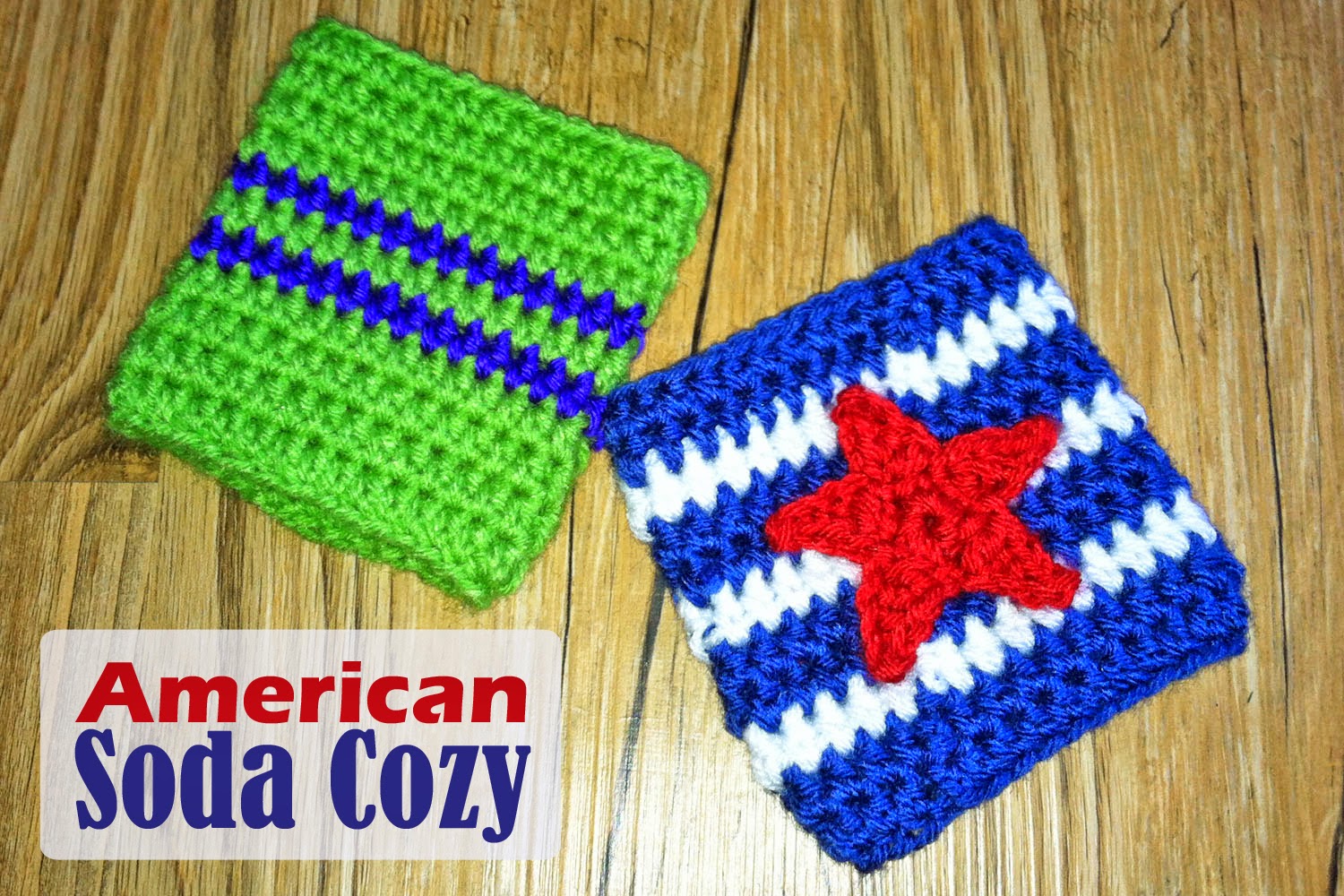 Crochet Rochelle American Soda Cozy Pattern