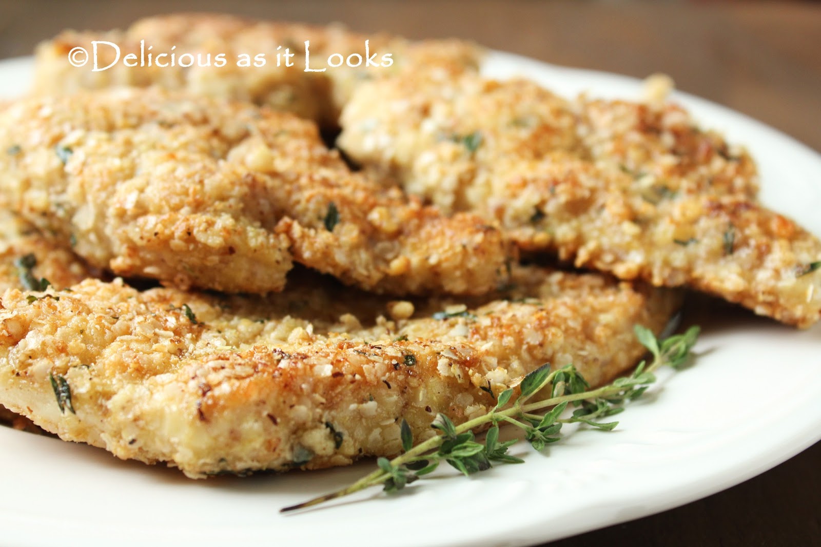 LowFODMAP Quinoa Flake & Walnut Crusted Chicken Delicious as it Looks