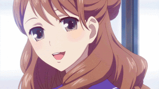 anime girl wink gif