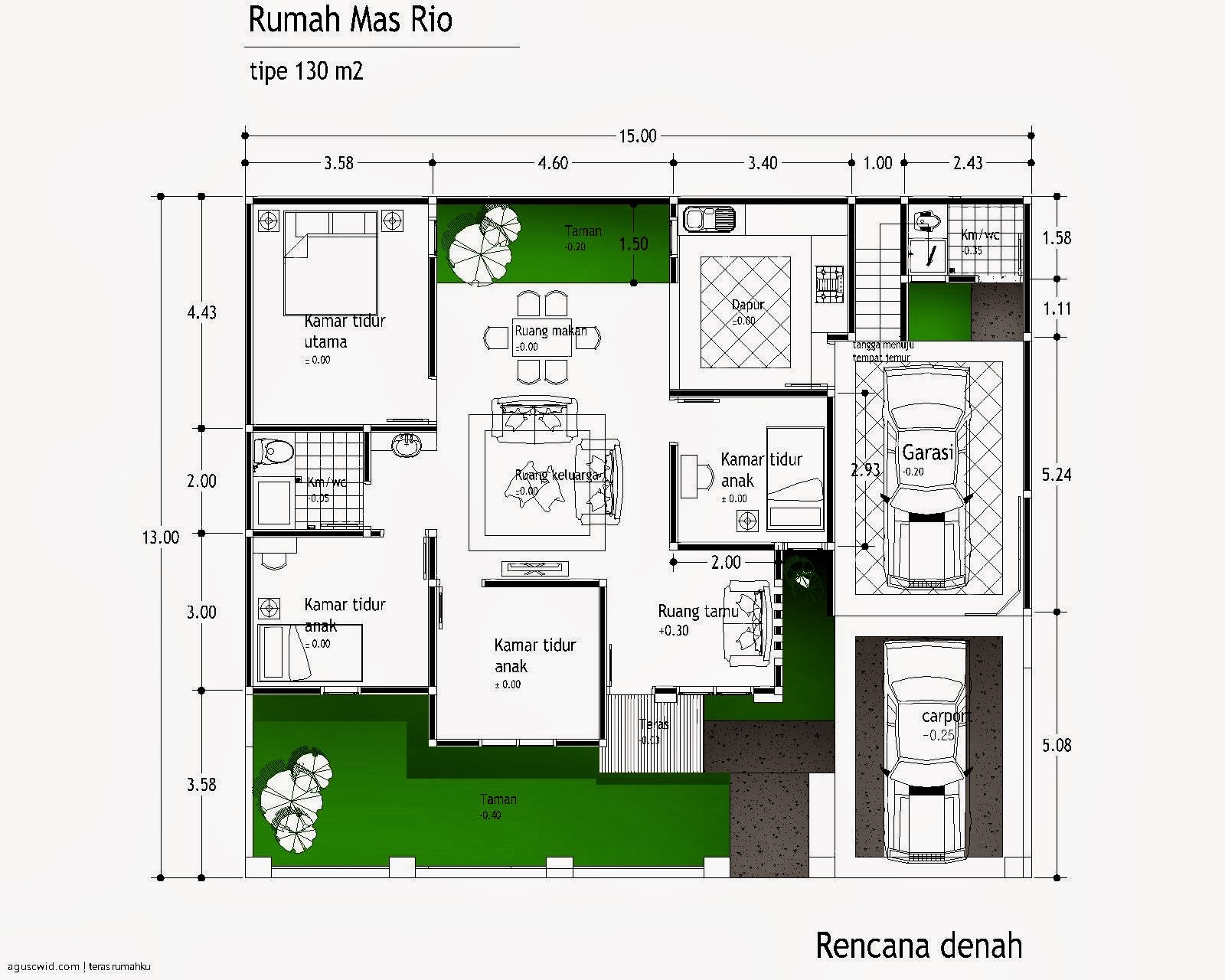 Best Desain Rumah Minimalis Ukuran 12x12 | Gubukhome