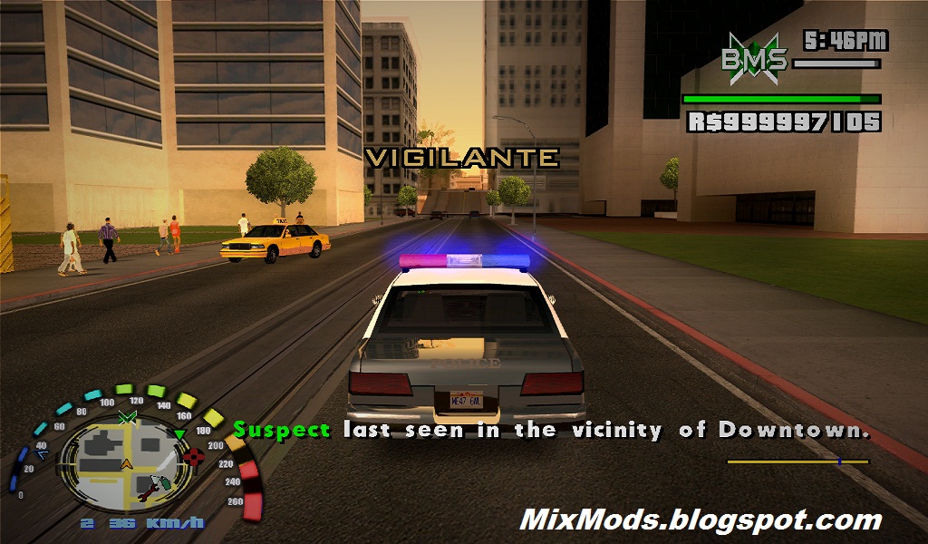 Vigilante Special (missão de vigilante em qualquer carro) - MixMods