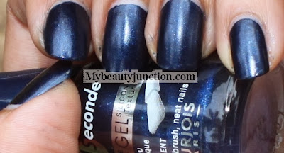 Bourjois 1 seconde silicone gel nail polish 16 Bleu Moonlight swatch and review